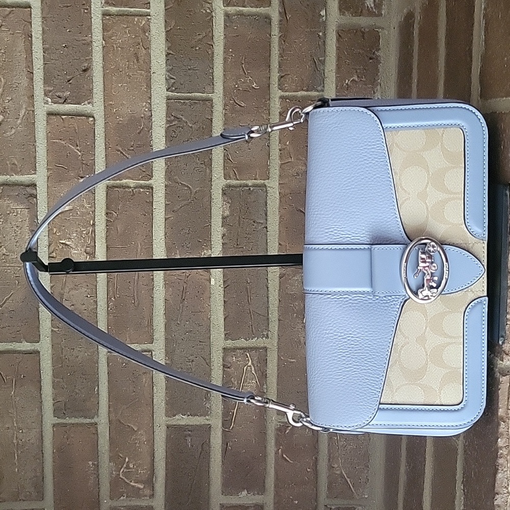 Coach Shoulder Bag In Signature Canvas Khaki/… Gem